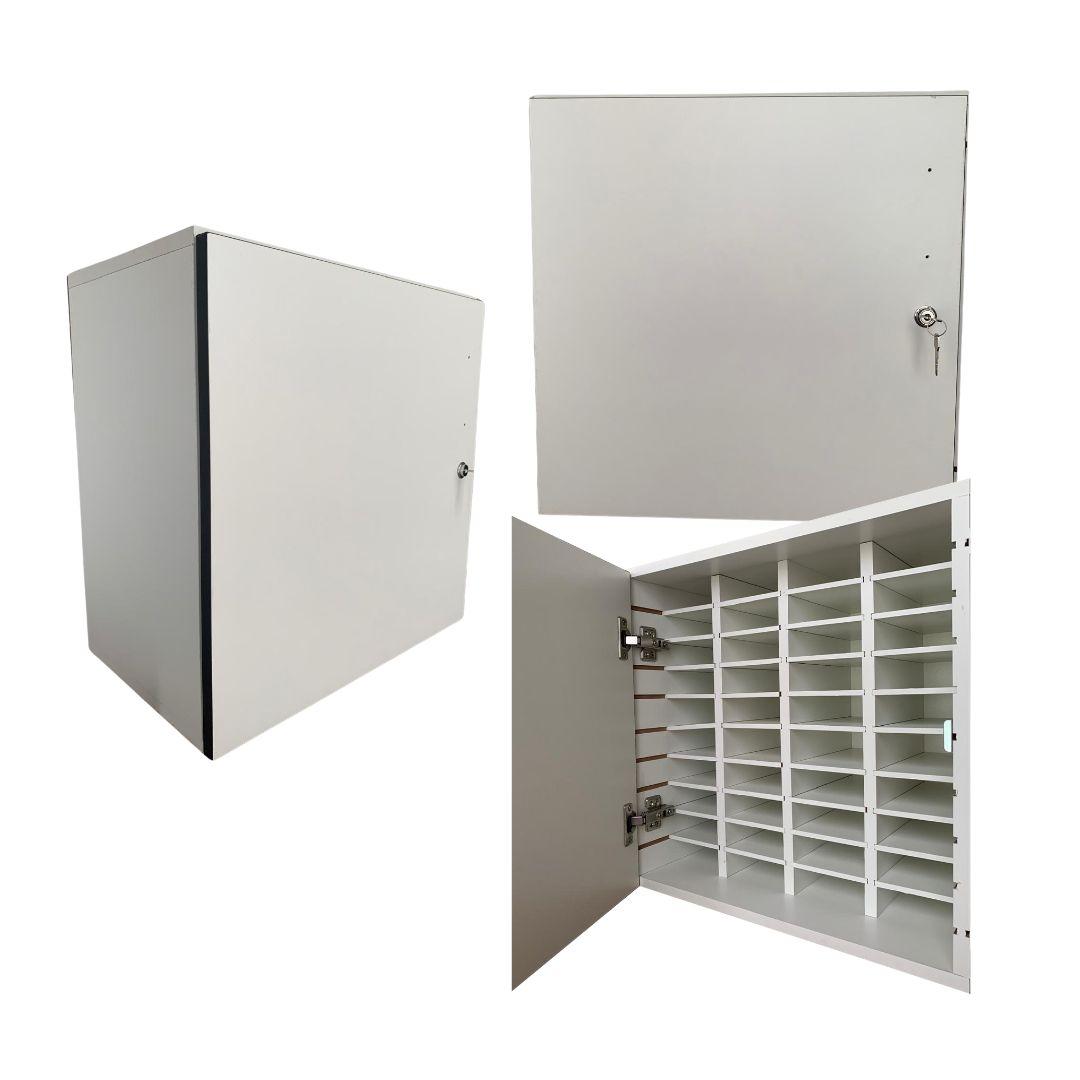 Rack para Celulares com Fechadura, 100% MDF, Branco